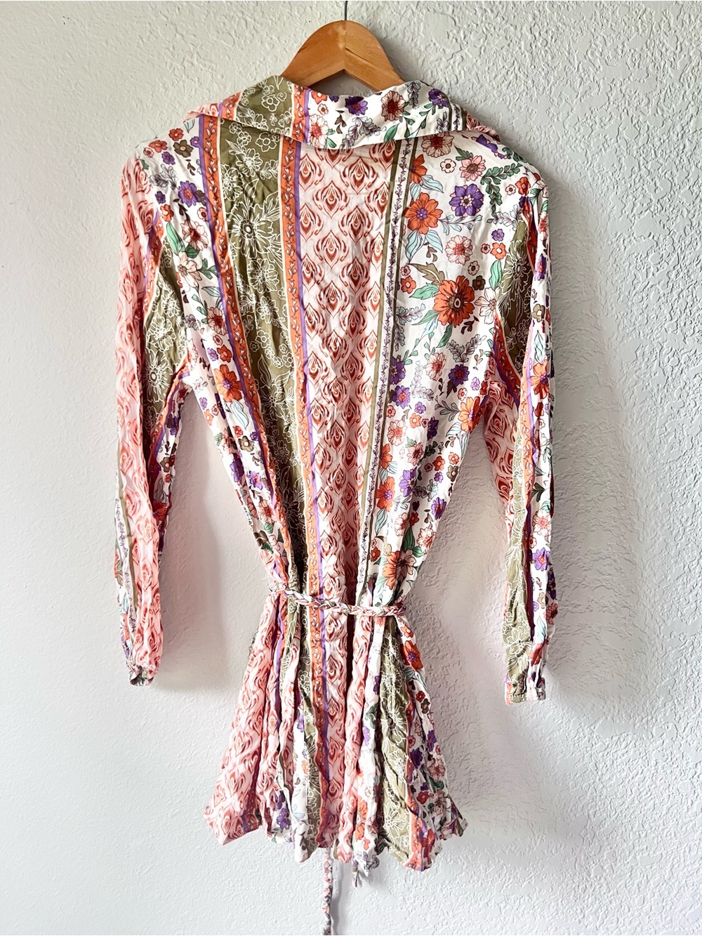 Dress Forum LA Patchwork Floral Tie Waist Dress Sz M - Picture 6 of 6